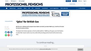 'Qdos' for British Gas - Professional Pensions