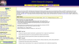 QDS™: Questionnaire Development System -- NOVA Research ...