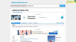 qfcrew.com at Website Informer. Sign In. Visit Qfcrew.