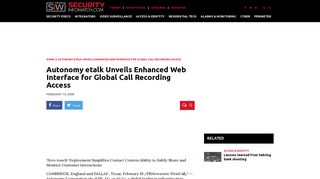 Autonomy etalk Unveils Enhanced Web Interface for Global Call ...