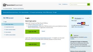 Login | Transport and motoring | Queensland Government