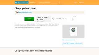 Qha Populi Web (Qha.populiweb.com) - Populi Login - Easycounter