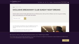 Breakaway Club Sunday Breaks | Exclusive breaks for ... - QHotels