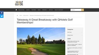 Takeaway A Great Breakaway with QHotels Golf Memberships! - The ...