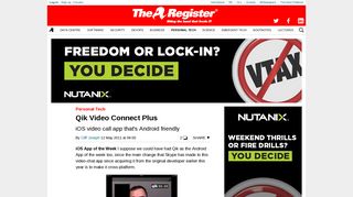Qik Video Connect Plus • The Register