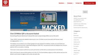 Over 33 Million QIP.ru Accounts Hacked - HEROIC Cybersecurity