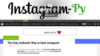 The Only Authentic Way to Hack Instagram! « Null Byte :: WonderHowTo