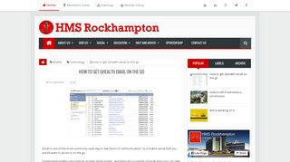 How to get QHealth email on the go ~ HMS Rockhampton