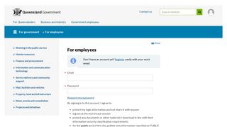 For employees | For government | Queensland Government