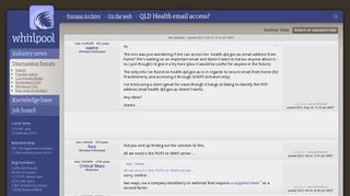 QLD Health email access? - On the web - Whirlpool Forums