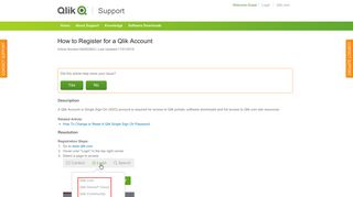 How to Register for a Qlik Account - Qlik Support