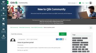 Solved: Acess to partner portal - Qlik Community