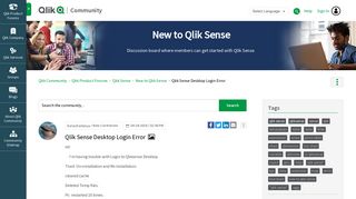 Qlik Sense Desktop Login Error - Qlik Community