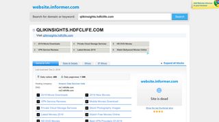 qlikinsights.hdfclife.com at Website Informer. Visit Qlikinsights Hdfclife.