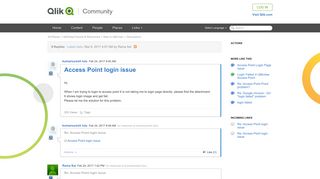 Access Point login issue | Qlik Community