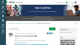 Qlikview Access Point login Failed - Qlik Community
