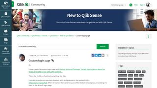 Custom login page | Qlik Community