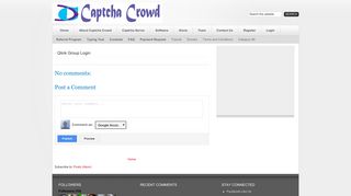 Captcha Crowd: Qlink Group Login