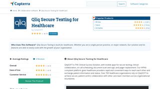 Qliq Secure Texting Reviews and Pricing - 2019 - Capterra