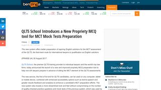 QLTS School Introduces a New Propriety MCQ tool for MCT Mock ...