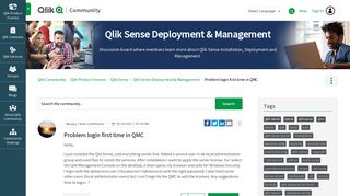 Problem login first time in QMC | Qlik Community