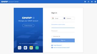 QNAP Account Center - myQNAPcloud