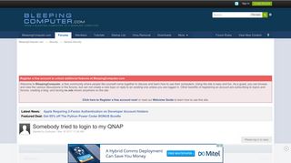 Somebody tried to login to my QNAP - General Security - Bleeping ...