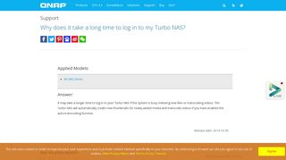 Why does it take a long time to log in to my Turbo NAS? - QNAP