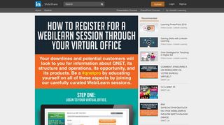 How To Register For A WebiLearn Session Through Your Virtual Office