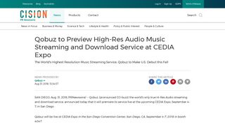 Qobuz to Preview High-Res Audio Music Streaming and Download ...