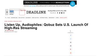 Listen Up, Audiophiles: Qobuz Sets US Launch Of High-Res - Deadline