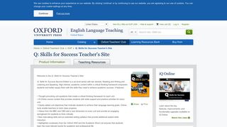 Q: Skills for Success Teacher's Site | Teaching Resources | Oxford ...