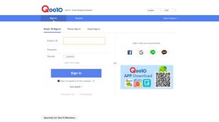 Sign in with Qoo10 Account