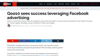 Qoo10 sees success leveraging Facebook advertising | ZDNet