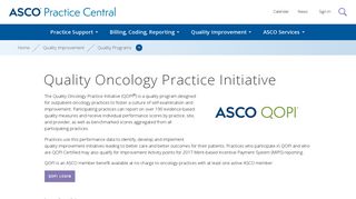 Quality Oncology Practice Initiative | ASCO Practice Central