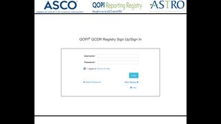 QOPI ® QCDR Registry Sign Up/Sign In - ASCO