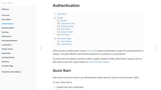 Authentication · QOR doc