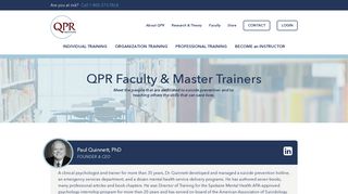Faculty - QPR Institute