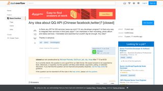 Any idea about QQ API (Chinese facebook,twitter)? - Stack Overflow
