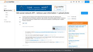 QQ social network API - retrieve user information + upload photo ...