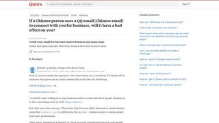 If a Chinese person uses a QQ email (Chinese email) to connect ...