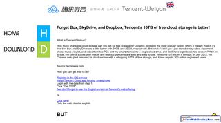 Download Tencent/Weiyun 10TB cloud storage english language files