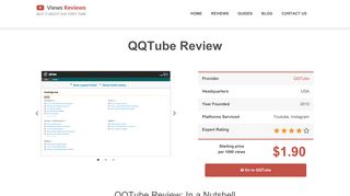 QQTube YouTube Views & Subscribers Test & Review - ViewsReviews
