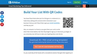 Build Your List With QR Codes - Email Marketing Tips - AWeber Blog