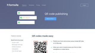 Online Form Builder - QR Code Publishing. - Formsite