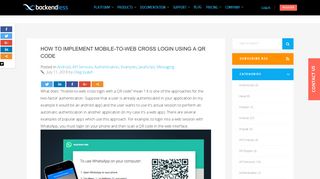 How to implement mobile-to-web cross login using a QR code ...