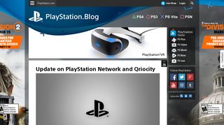 Update on PlayStation Network and Qriocity – PlayStation.Blog