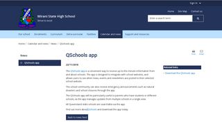 QSchools app - Mirani State High School