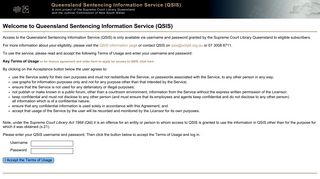 Welcome to Queensland Sentencing Information Service (QSIS)