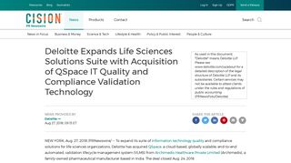 Deloitte Expands Life Sciences Solutions Suite with Acquisition of ...